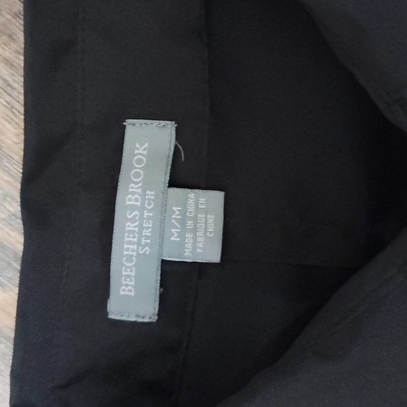 Gently Loved girls dress shirt size medium by beechers Brook stretch black shiny - Picture 5 of 9